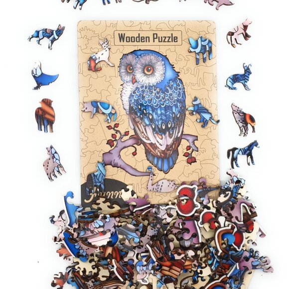 Suvira Animal Wooden Puzzle - Engaging, Educational, Owl - Picture 6 of 11